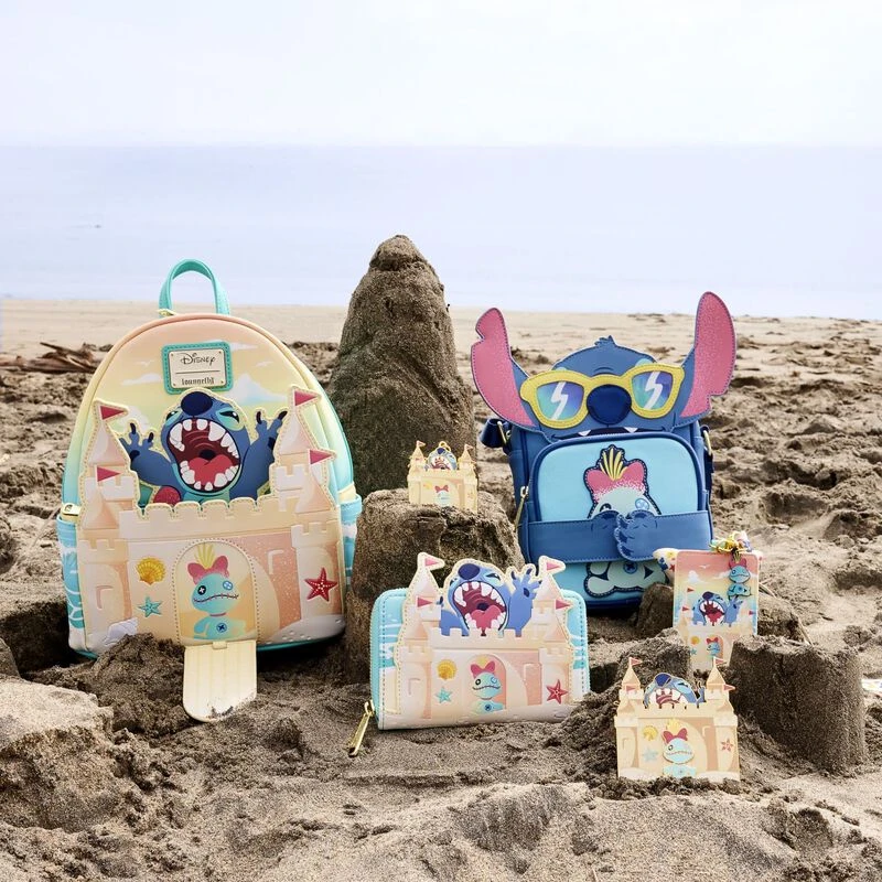 LOUNGEFLY Stitch Sandcastle Beach Surprise Mini Backpack 5 LOUNGEFLY Stitch Sandcastle Beach Surprise Mini Backpack - Image 3