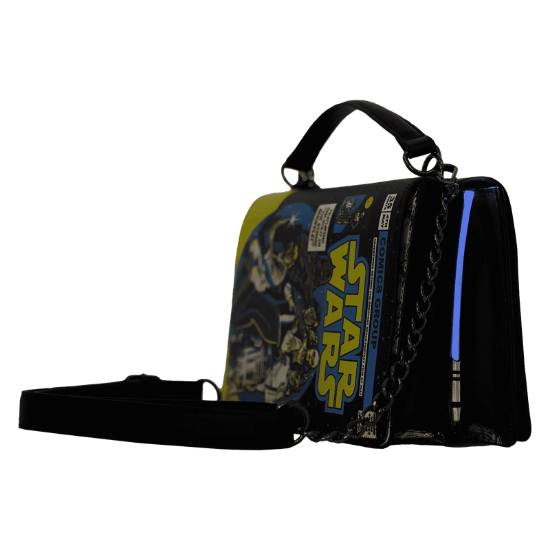 LOUNGEFLY Stitch Shoppe Dark Side Vs. Light Side Comic Book Crossbody Bag 9 LOUNGEFLY Stitch Shoppe Dark Side Vs. Light Side Comic Book Crossbody Bag - Image 7