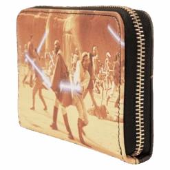 LOUNGEFLY Star Wars: Episode II – Attack Of The Clones Scene Zip Around Wallet -Loungefly STWA0238 LFSTARWARSEPISODETWOATTACKOFTHECLONESSCENEZIPAROUNDWALLET0696SIDE