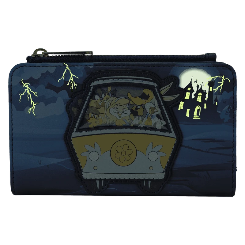 LOUNGEFLY Warner Brothers 100th Anniversary Looney Tunes & Scooby Mashup Flap Wallet 5 LOUNGEFLY Warner Brothers 100th Anniversary Looney Tunes & Scooby Mashup Flap Wallet - Image 3