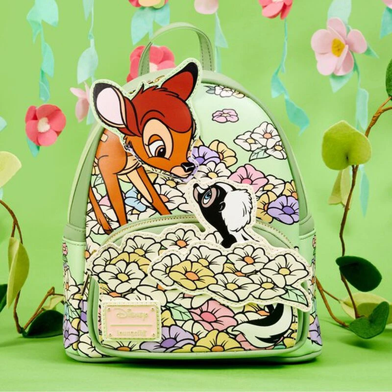 LOUNGEFLY Exclusive - Bambi And Flower Springtime Mini Backpack 4 LOUNGEFLY Exclusive - Bambi And Flower Springtime Mini Backpack - Image 2