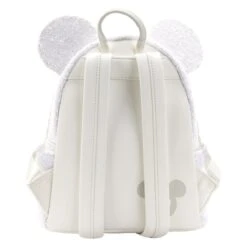 LOUNGEFLY Minnie Mouse Sequin Wedding Mini Backpack 13 LOUNGEFLY Minnie Mouse Sequin Wedding Mini Backpack -Loungefly WDBK2341 5