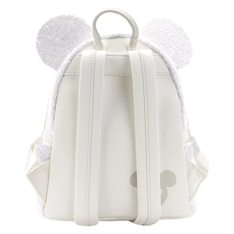 LOUNGEFLY Minnie Mouse Sequin Wedding Mini Backpack 7 LOUNGEFLY Minnie Mouse Sequin Wedding Mini Backpack - Image 5