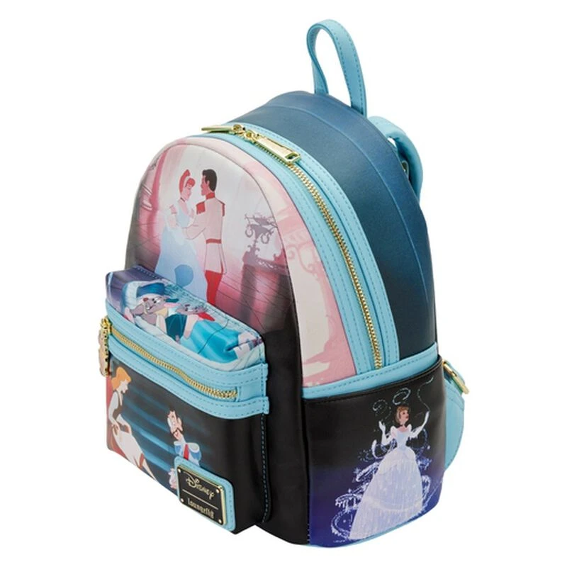 LOUNGEFLY Cinderella Princess Scenes Mini Backpack 5 LOUNGEFLY Cinderella Princess Scenes Mini Backpack - Image 3