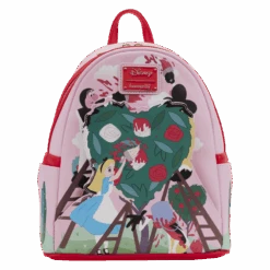 LOUNGEFLY Alice In Wonderland Painting The Roses Red Mini Backpack