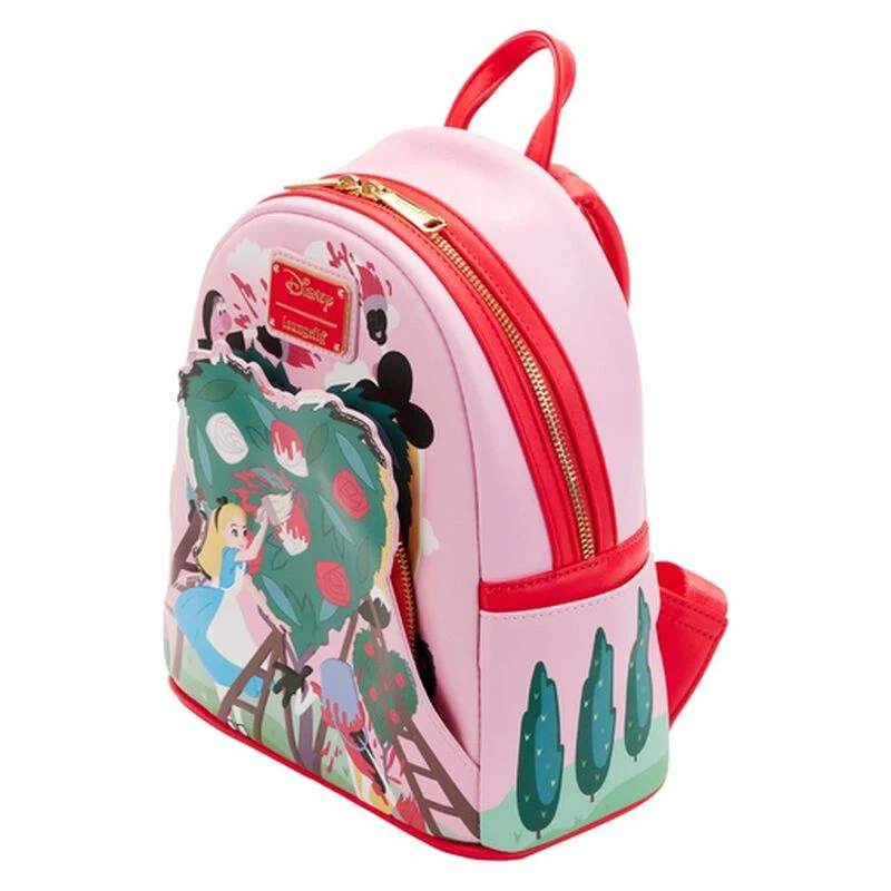 LOUNGEFLY Alice In Wonderland Painting The Roses Red Mini Backpack 5 LOUNGEFLY Alice In Wonderland Painting The Roses Red Mini Backpack - Image 3