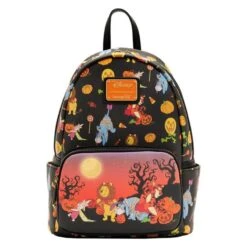 LOUNGEFLY Winnie The Pooh Halloween Group Glow Mini Backpack