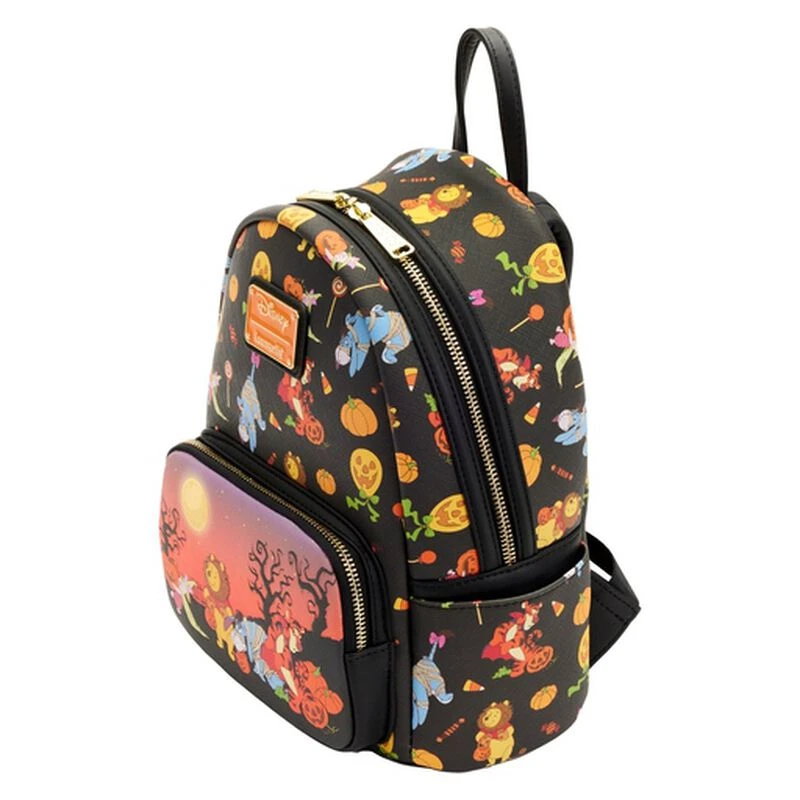 LOUNGEFLY Winnie The Pooh Halloween Group Glow Mini Backpack 6 LOUNGEFLY Winnie The Pooh Halloween Group Glow Mini Backpack - Image 4