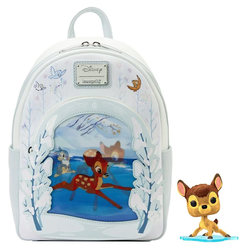 LOUNGEFLY Limited Edition Bundle Exclusive - Bambi On Ice Lenticular Mini Backpack And Pop! Bambi (Flocked) 3 LOUNGEFLY Limited Edition Bundle Exclusive - Bambi On Ice Lenticular Mini Backpack And Pop! Bambi (Flocked)