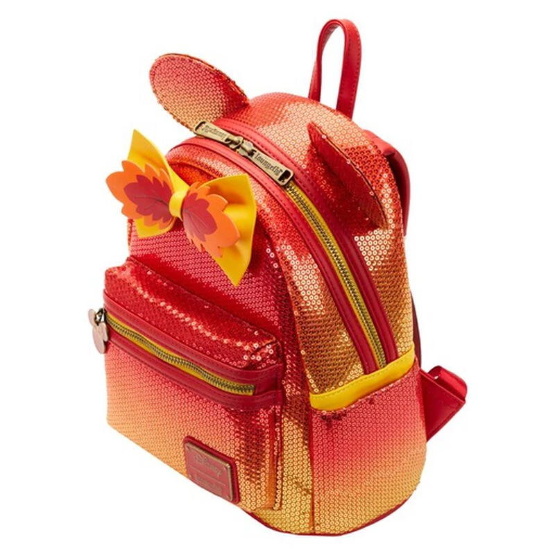 LOUNGEFLY Exclusive - Disney Fall Sequin Minnie Mouse Ombre Mini Backpack 5 LOUNGEFLY Exclusive - Disney Fall Sequin Minnie Mouse Ombre Mini Backpack - Image 3