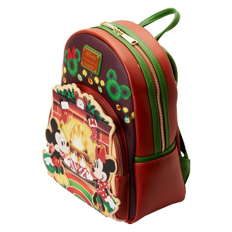 LOUNGEFLY Mickey & Minnie Mouse Hot Cocoa Fireplace Mini Backpack 5 LOUNGEFLY Mickey & Minnie Mouse Hot Cocoa Fireplace Mini Backpack - Image 3
