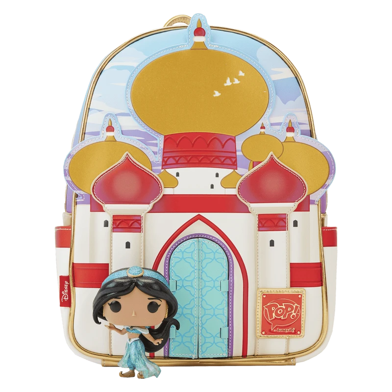 LOUNGEFLY Limited Edition Bundle - Aladdin 30th Anniversary Palace Mini Backpack And Pop! Jasmine (Diamond) 2 LOUNGEFLY Limited Edition Bundle - Aladdin 30th Anniversary Palace Mini Backpack And Pop! Jasmine (Diamond)