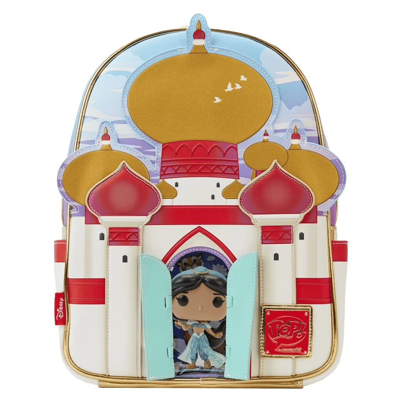 LOUNGEFLY Limited Edition Bundle - Aladdin 30th Anniversary Palace Mini Backpack And Pop! Jasmine (Diamond) 3 LOUNGEFLY Limited Edition Bundle - Aladdin 30th Anniversary Palace Mini Backpack And Pop! Jasmine (Diamond) - Image 2