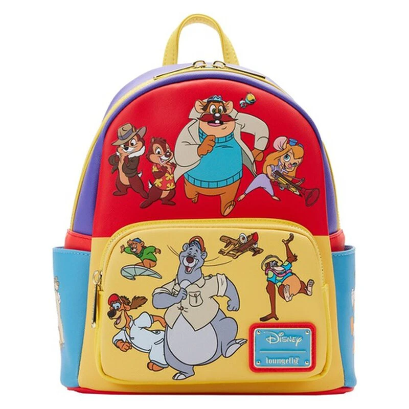 LOUNGEFLY Exclusive - Disney Afternoon Cartoons Color Block Mini Backpack 3 LOUNGEFLY Exclusive - Disney Afternoon Cartoons Color Block Mini Backpack