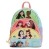 LOUNGEFLY Disney Princess Triple Pocket Mini Backpack