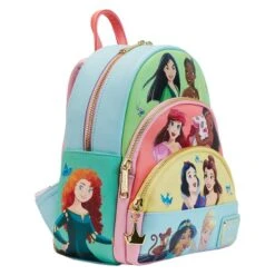 LOUNGEFLY Disney Princess Triple Pocket Mini Backpack -Loungefly WDBK2930 4