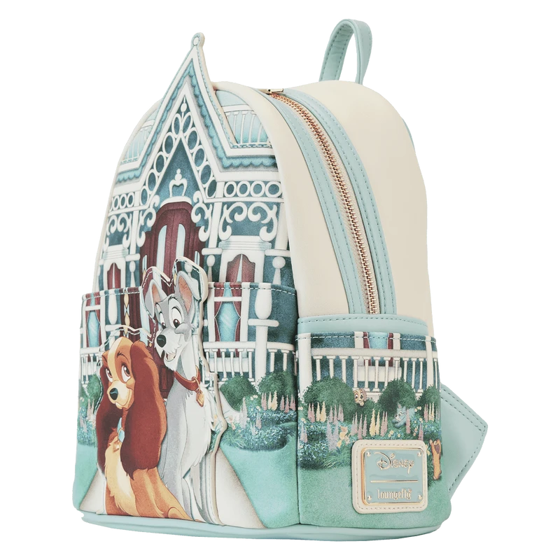 LOUNGEFLY Lady And The Tramp Portrait House Mini Backpack 5 LOUNGEFLY Lady And The Tramp Portrait House Mini Backpack - Image 3