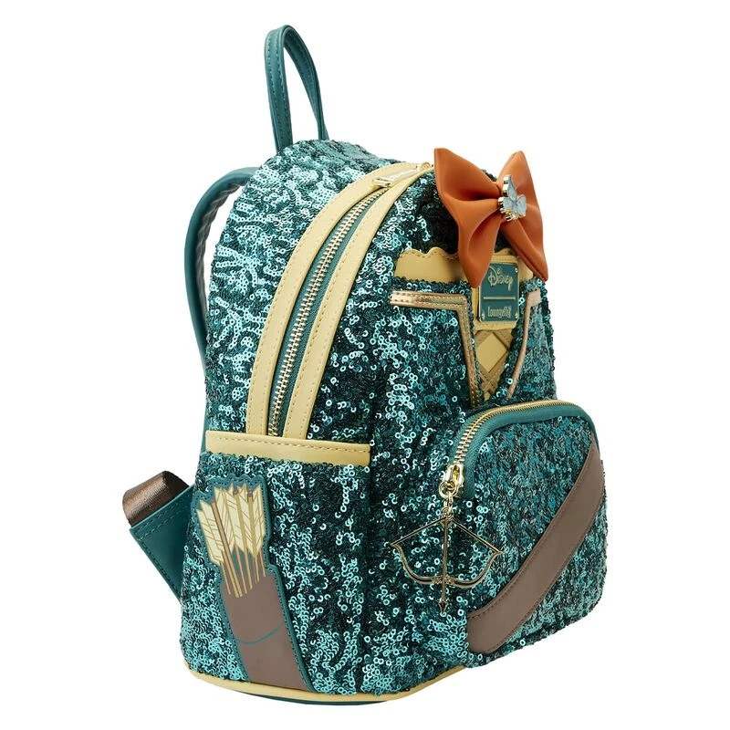 LOUNGEFLY Princess Merida Sequin Mini Backpack 5 LOUNGEFLY Princess Merida Sequin Mini Backpack - Image 3