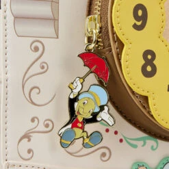 LOUNGEFLY WonderCon Exclusive - Pinocchio Cuckoo Clock Mini Backpack -Loungefly WDBK3017 LFDISNEYWCPINOCCHIOCUCKOOCLOCKFIGURALMINIBACKPACK0248ZIPPER