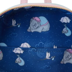 LOUNGEFLY Dumbo Mrs. Jumbo Mini Backpack 18 LOUNGEFLY Dumbo Mrs. Jumbo Mini Backpack -Loungefly WDBK3063 LFDISNEYDUMBOMRSJUMBOCRADLETRUNKMINIBACKPACK0639INSIDE