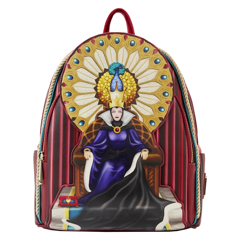 LOUNGEFLY Snow White Evil Queen Throne Mini Backpack 3 LOUNGEFLY Snow White Evil Queen Throne Mini Backpack