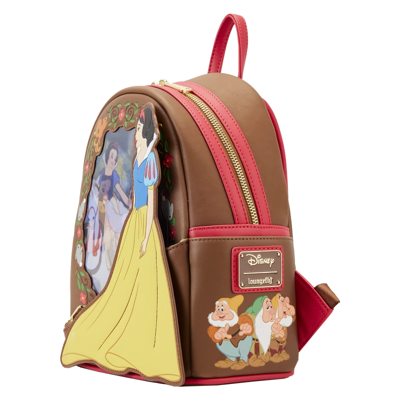 LOUNGEFLY Snow White Lenticular Princess Series Mini Backpack 7 LOUNGEFLY Snow White Lenticular Princess Series Mini Backpack - Image 5