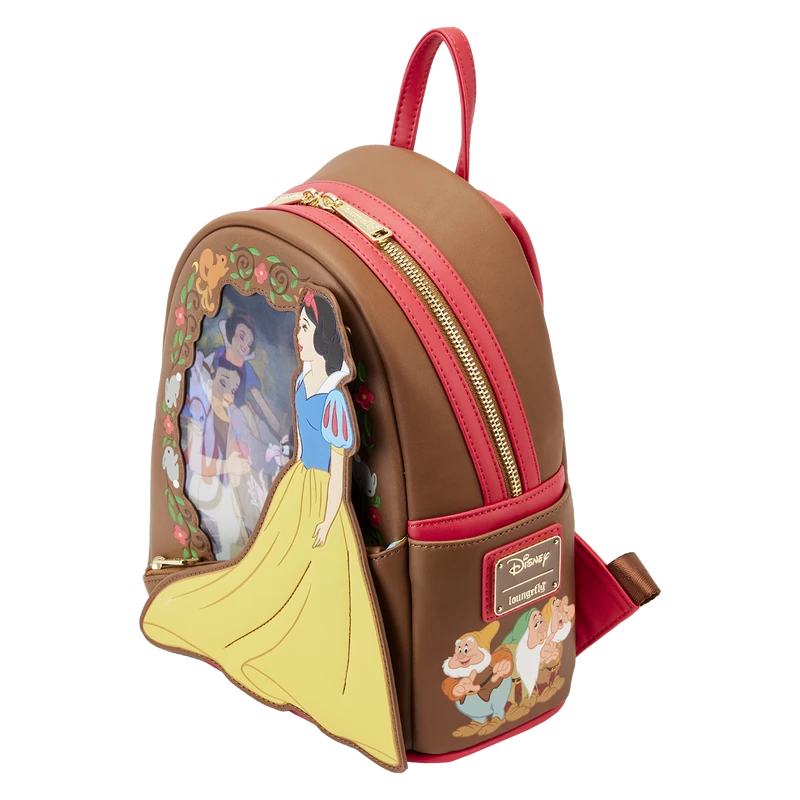 LOUNGEFLY Snow White Lenticular Princess Series Mini Backpack 8 LOUNGEFLY Snow White Lenticular Princess Series Mini Backpack - Image 6