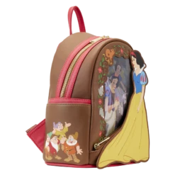 LOUNGEFLY Snow White Lenticular Princess Series Mini Backpack 18 LOUNGEFLY Snow White Lenticular Princess Series Mini Backpack -Loungefly WDBK3072 LFDISNEYSNOWWHITELENTICULARPRINCESSSERIESMINIBACKPACK0079SIDE2