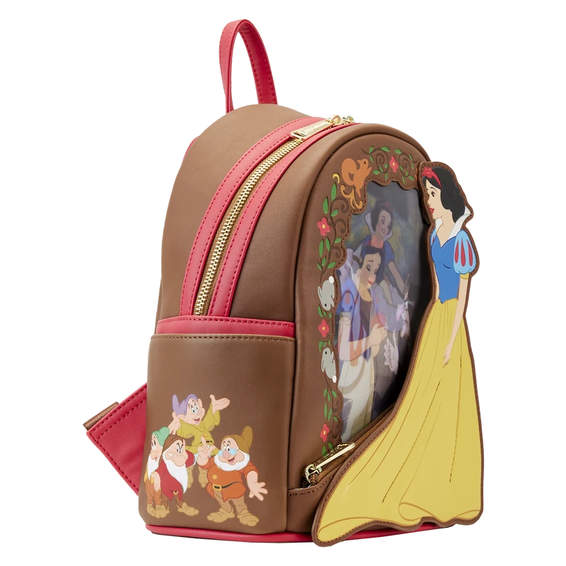 LOUNGEFLY Snow White Lenticular Princess Series Mini Backpack 9 LOUNGEFLY Snow White Lenticular Princess Series Mini Backpack - Image 7