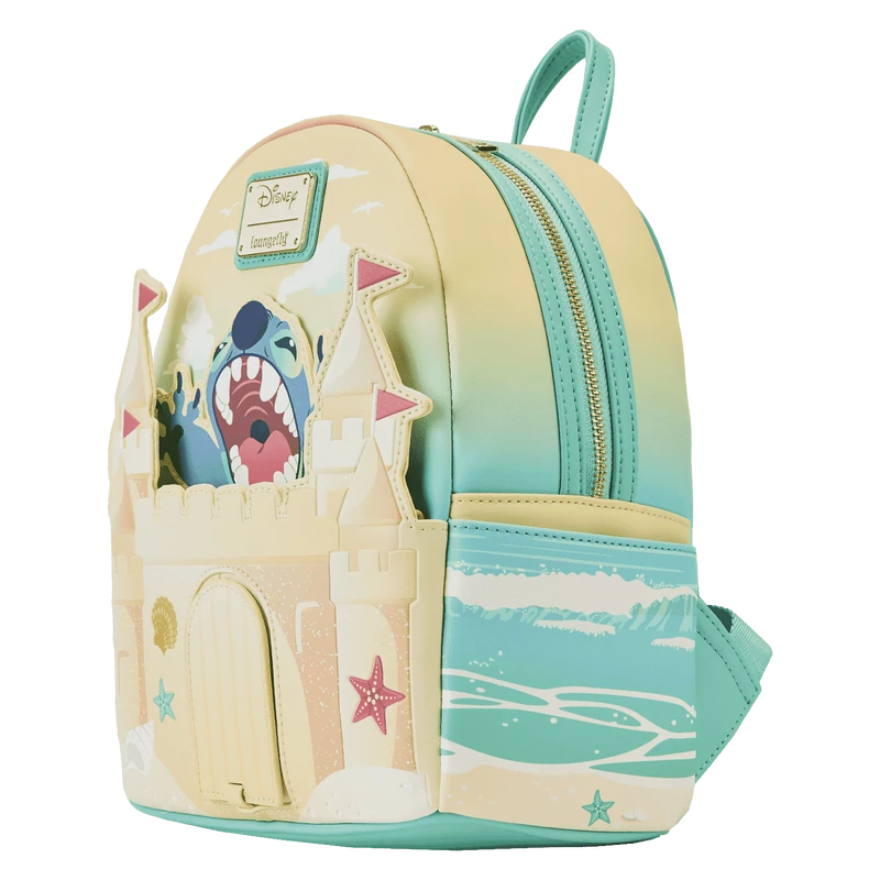 LOUNGEFLY Stitch Sandcastle Beach Surprise Mini Backpack 7 LOUNGEFLY Stitch Sandcastle Beach Surprise Mini Backpack - Image 5
