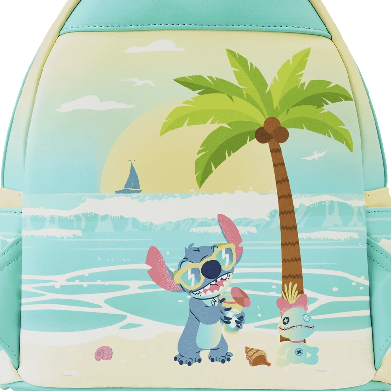 LOUNGEFLY Stitch Sandcastle Beach Surprise Mini Backpack 10 LOUNGEFLY Stitch Sandcastle Beach Surprise Mini Backpack - Image 8