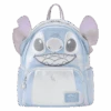 LOUNGEFLY Limited Edition Disney100 Platinum Stitch Cosplay Mini Backpack