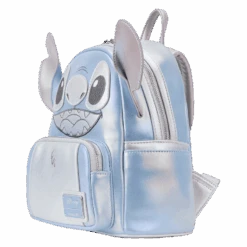 LOUNGEFLY Limited Edition Disney100 Platinum Stitch Cosplay Mini Backpack -Loungefly WDBK3135 LFDISNEY100THANNIVERSARYPLATINUMSTITCHMINIBACKPACK1154SIDE