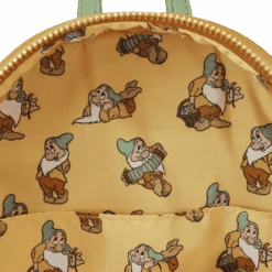 LOUNGEFLY Snow White And The Seven Dwarfs Bashful Lenticular Mini Backpack -Loungefly WDBK3140 LFDISNEYSNOWWHITEANDTHESEVENDWARFSBASHFULMINIBACKPACK0952INSIDE