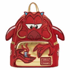LOUNGEFLY Mulan 25th Anniversary Mushu Glitter Cosplay Mini Backpack