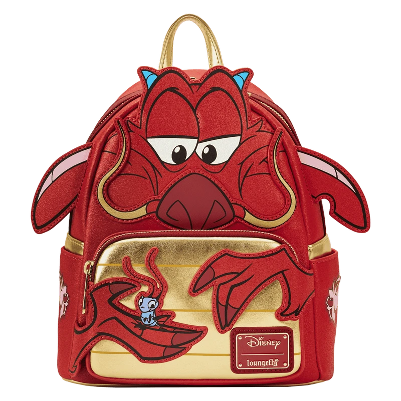 LOUNGEFLY Mulan 25th Anniversary Mushu Glitter Cosplay Mini Backpack 3 LOUNGEFLY Mulan 25th Anniversary Mushu Glitter Cosplay Mini Backpack
