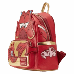 LOUNGEFLY Mulan 25th Anniversary Mushu Glitter Cosplay Mini Backpack 11 LOUNGEFLY Mulan 25th Anniversary Mushu Glitter Cosplay Mini Backpack -Loungefly WDBK3159 LFDISNEYMULAN25THANNIVERSARYMUSHUGLITTERCOSPLAYMINIBACKPACK0843SIDE