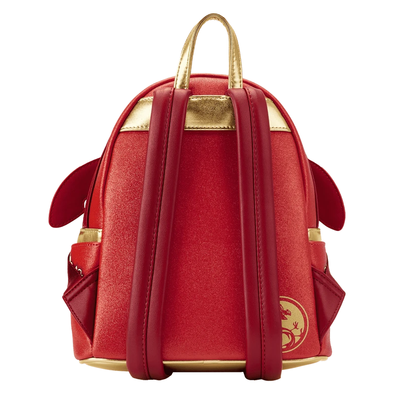 LOUNGEFLY Mulan 25th Anniversary Mushu Glitter Cosplay Mini Backpack 7 LOUNGEFLY Mulan 25th Anniversary Mushu Glitter Cosplay Mini Backpack - Image 5