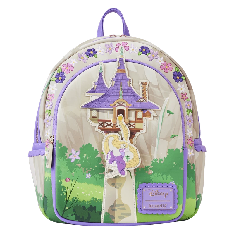 LOUNGEFLY Tangled Rapunzel Swinging From The Tower Mini Backpack 3 LOUNGEFLY Tangled Rapunzel Swinging From The Tower Mini Backpack