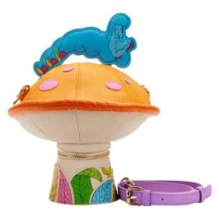 LOUNGEFLY Stitch Shoppe Alice In Wonderland Caterpillar Mushroom Crossbody Bag -Loungefly WDSSTB0022 4