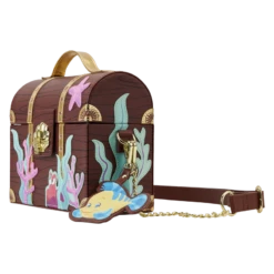 LOUNGEFLY Stitch Shoppe The Little Mermaid Treasure Chest Crossbody Bag -Loungefly WDSSTB0027 STITCHSHOPPETLMTREASURECHESTCROSSBODYBAG0432SIDE