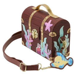 LOUNGEFLY Stitch Shoppe The Little Mermaid Treasure Chest Crossbody Bag -Loungefly WDSSTB0027 STITCHSHOPPETLMTREASURECHESTCROSSBODYBAG0433QUARTER