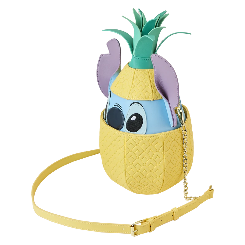 LOUNGEFLY Stitch Shoppe Lilo And Stitch Figural Pineapple Crossbody Bag 6 LOUNGEFLY Stitch Shoppe Lilo And Stitch Figural Pineapple Crossbody Bag - Image 4