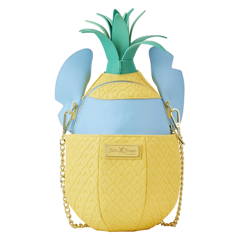 LOUNGEFLY Stitch Shoppe Lilo And Stitch Figural Pineapple Crossbody Bag 7 LOUNGEFLY Stitch Shoppe Lilo And Stitch Figural Pineapple Crossbody Bag - Image 5