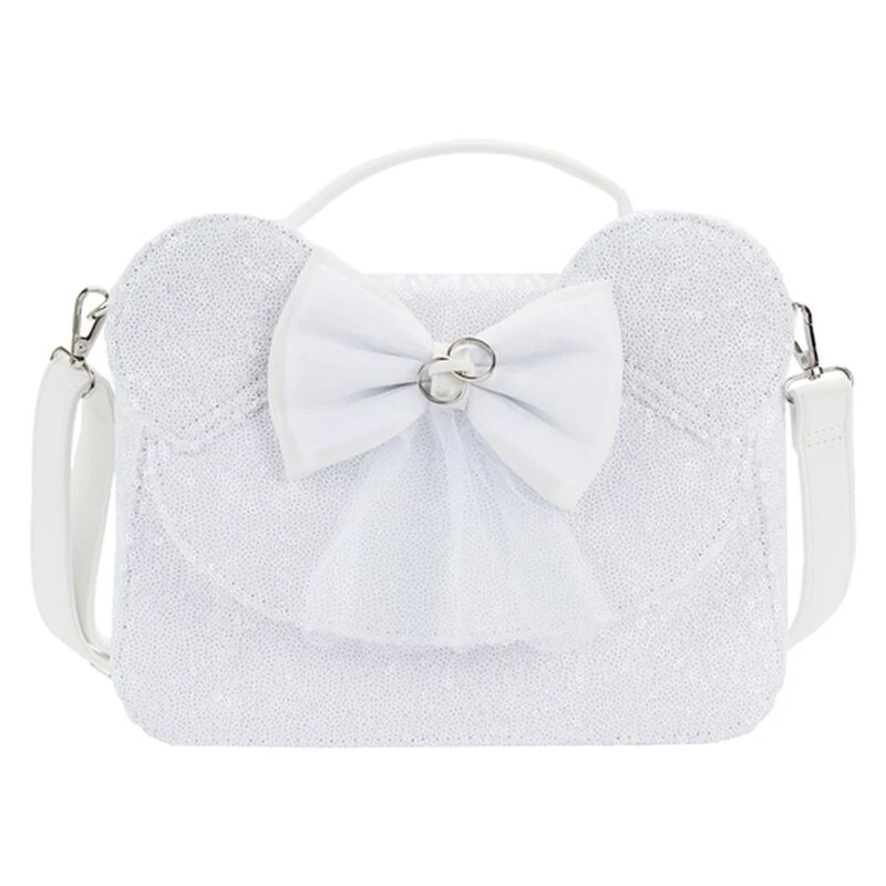 LOUNGEFLY Minnie Mouse Sequin Wedding Crossbody Bag 3 LOUNGEFLY Minnie Mouse Sequin Wedding Crossbody Bag