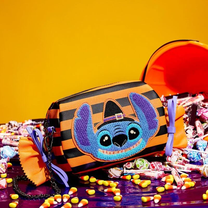 LOUNGEFLY Lilo And Stitch Striped Halloween Candy Wrapper Crossbody Bag 4 LOUNGEFLY Lilo And Stitch Striped Halloween Candy Wrapper Crossbody Bag - Image 2