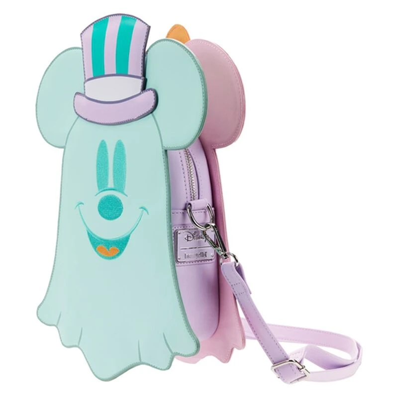 LOUNGEFLY Pastel Ghost Mickey And Minnie Mouse Glow Crossbody Bag 6 LOUNGEFLY Pastel Ghost Mickey And Minnie Mouse Glow Crossbody Bag - Image 4