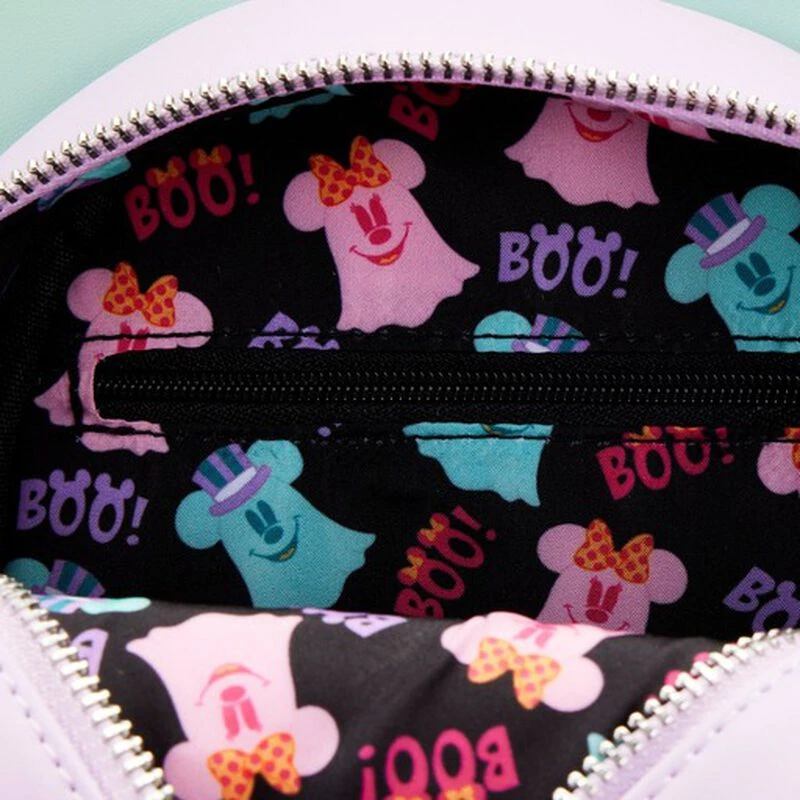 LOUNGEFLY Pastel Ghost Mickey And Minnie Mouse Glow Crossbody Bag 8 LOUNGEFLY Pastel Ghost Mickey And Minnie Mouse Glow Crossbody Bag - Image 6