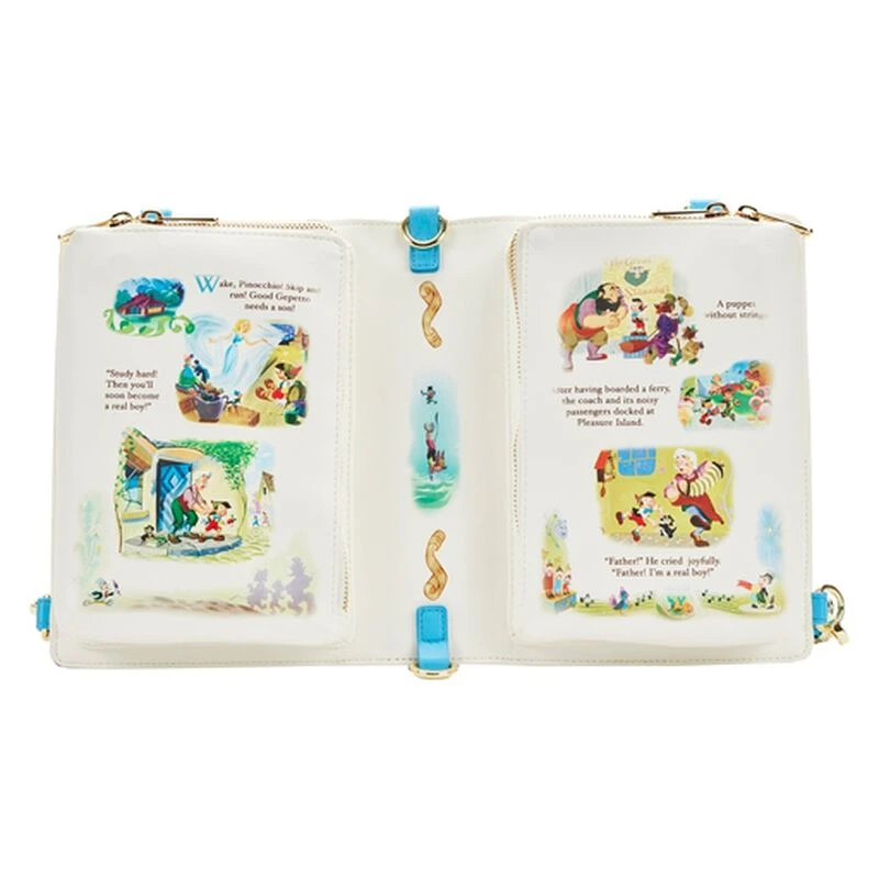 LOUNGEFLY Pinocchio Book Convertible Crossbody Bag 9 LOUNGEFLY Pinocchio Book Convertible Crossbody Bag - Image 7