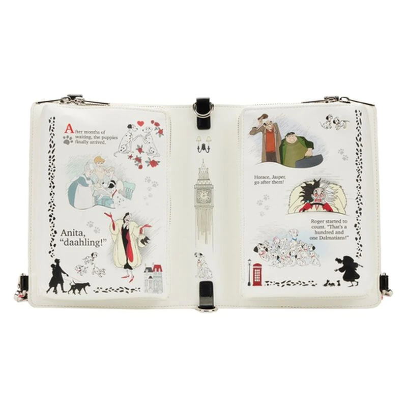 LOUNGEFLY 101 Dalmatians Book Convertible Crossbody Bag 10 LOUNGEFLY 101 Dalmatians Book Convertible Crossbody Bag - Image 8